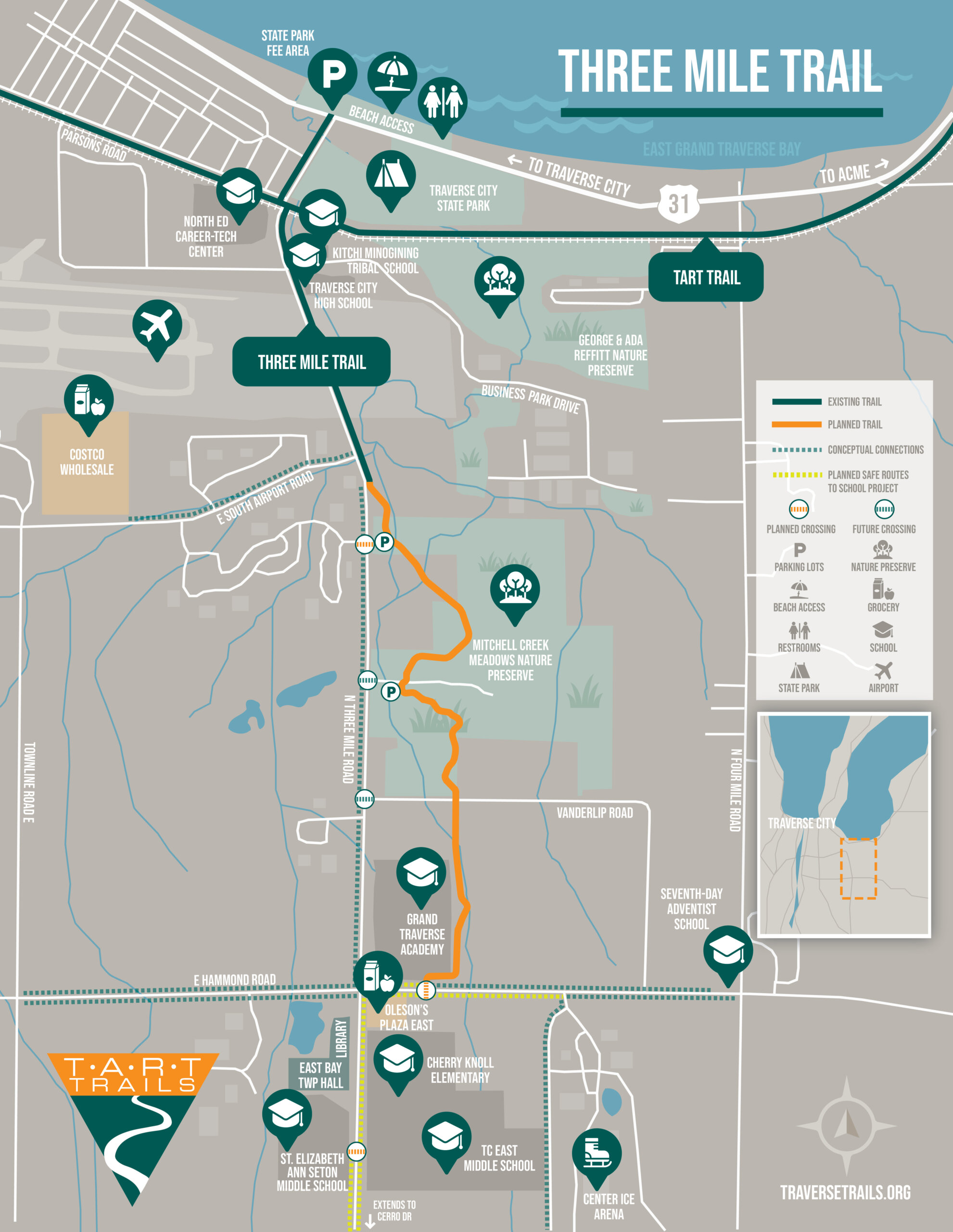 Traverse City Vasa Trail Map